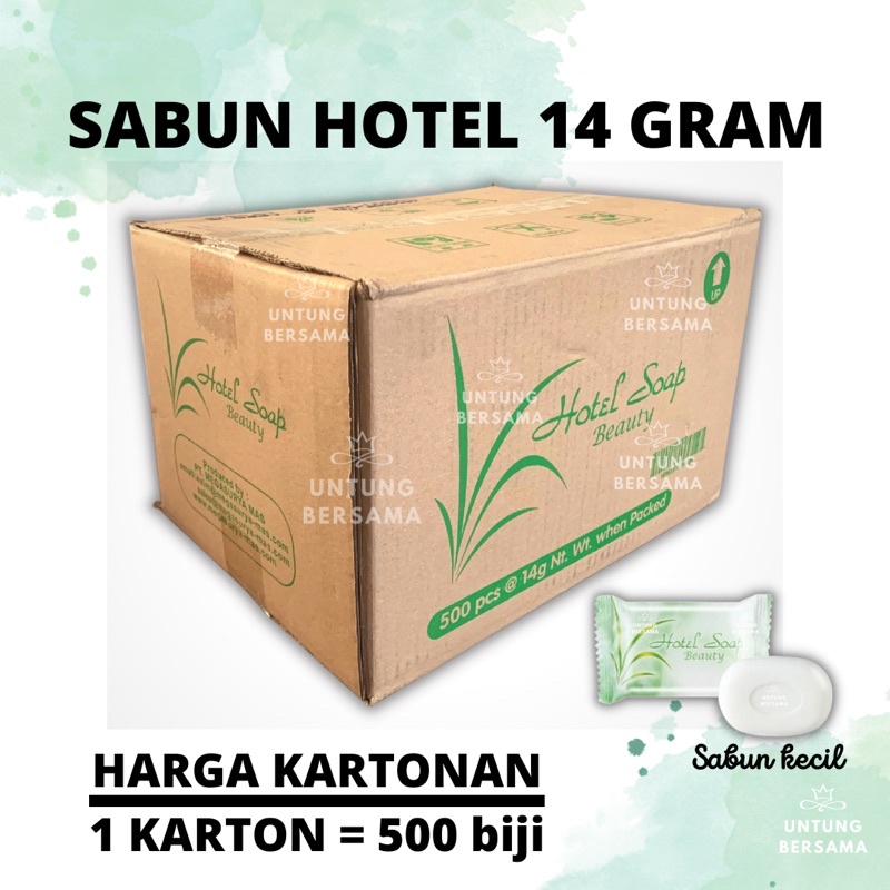 ❤️UB❤️{KARTONAN} SABUN HOTEL 14 GRAM isi 500pcs