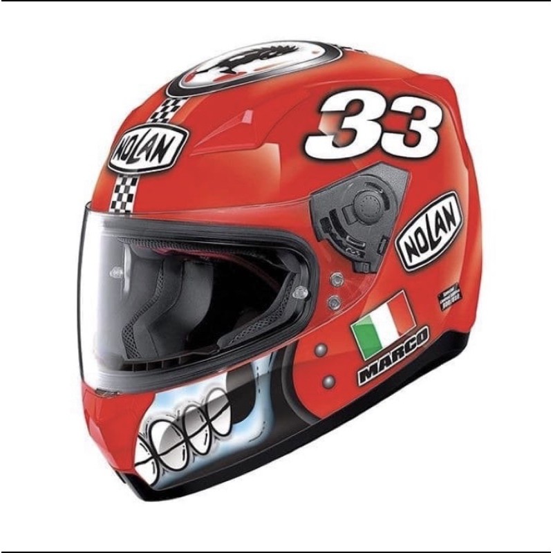 NOLAN N60-5 Gemini Replica M. Melandri Italy Col.077 warna merah (SNI)