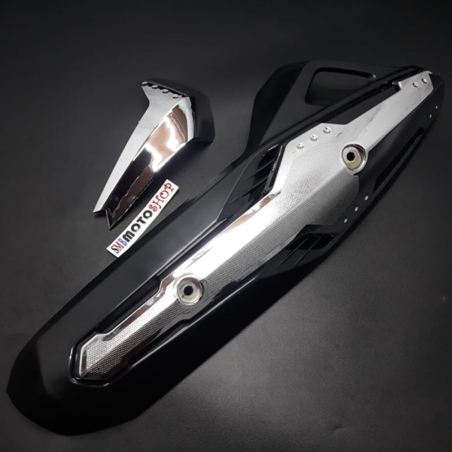 Tutup knalpot vario 125 old old vario 125 plus garnis warna chroome