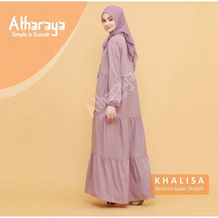 Dress KHALISA Gamis Terbaru Gamis Rempel Susun Gamis Remaja Premium By Atharaya