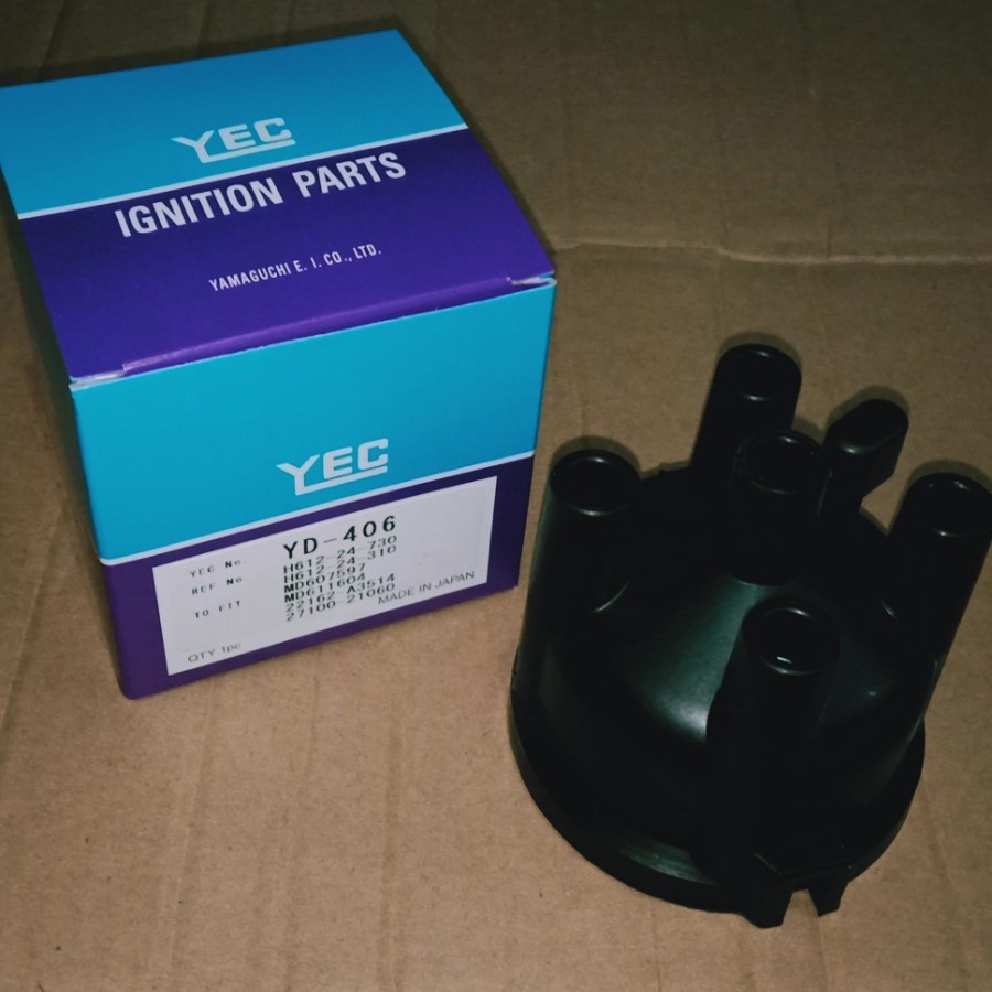Kop Tutup Delco / Distributor Cap L300 Bensin / MR-90 PLATINA Merk YEC Jepang Asli (YD-406)