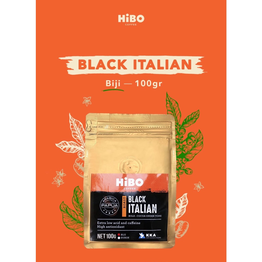 

Biji/Bean Kopi Arabika Papua Organik HiBO - Black Italian 100gr