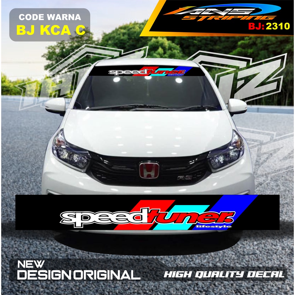 STIKER KACA DEPAN MOBIL BRIO / STICKER KACA DEPAN MOBIL HONDA JAZZ / VARIASI STIKER MOBIL AYLA / STIKER KACA MOBIL