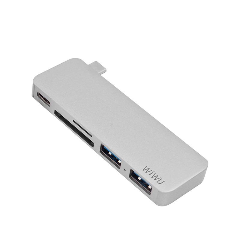 AKN88 - Original GEARMAX WIWU PREMIUM T6 - 5 in 1 Type C Converter Adapter for Macbook Ultrabook