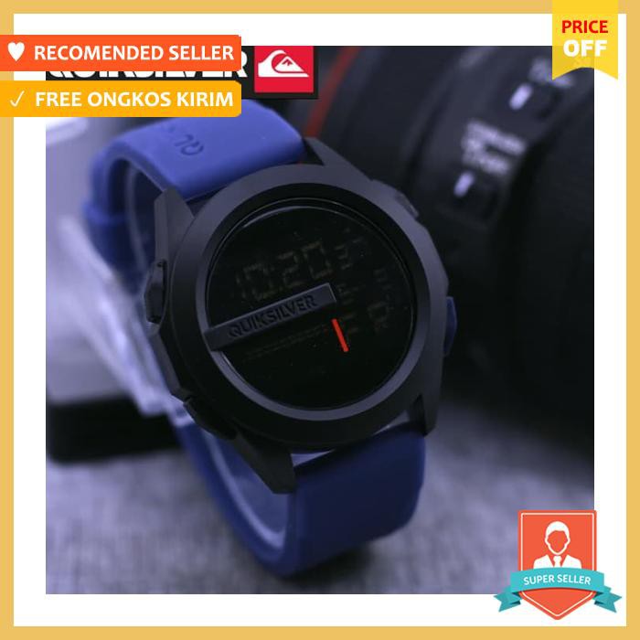 Jam Tangan Pria Quick Silver Jam Tangan Digital Tali Rubber Biru