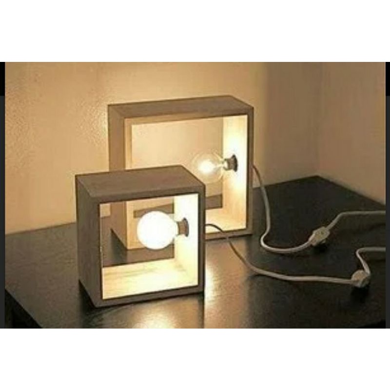 LAMPU HIAS KAYU / LAMPU TIDUR KAYU / LAMPU MEJA MINIMALIS