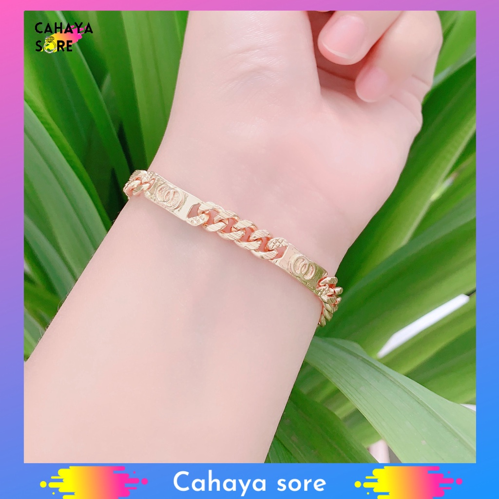 Gelang Xuping Gold Gelang Tangan Dewasa Rantai HC Cantik G59