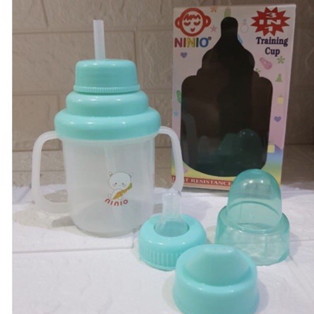 Ninio Baby Training Cup 3in1 F-338 - Botol Minum Cangkir bayi