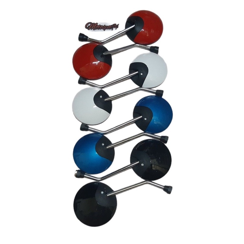 Spion Scoopy Kaca Bening Datar - Honda Scoopy Tangkai 14cm Crome Dan Tangkai Pendek 9cm Crome Kaca Bening Drat Honda / Universal Honda