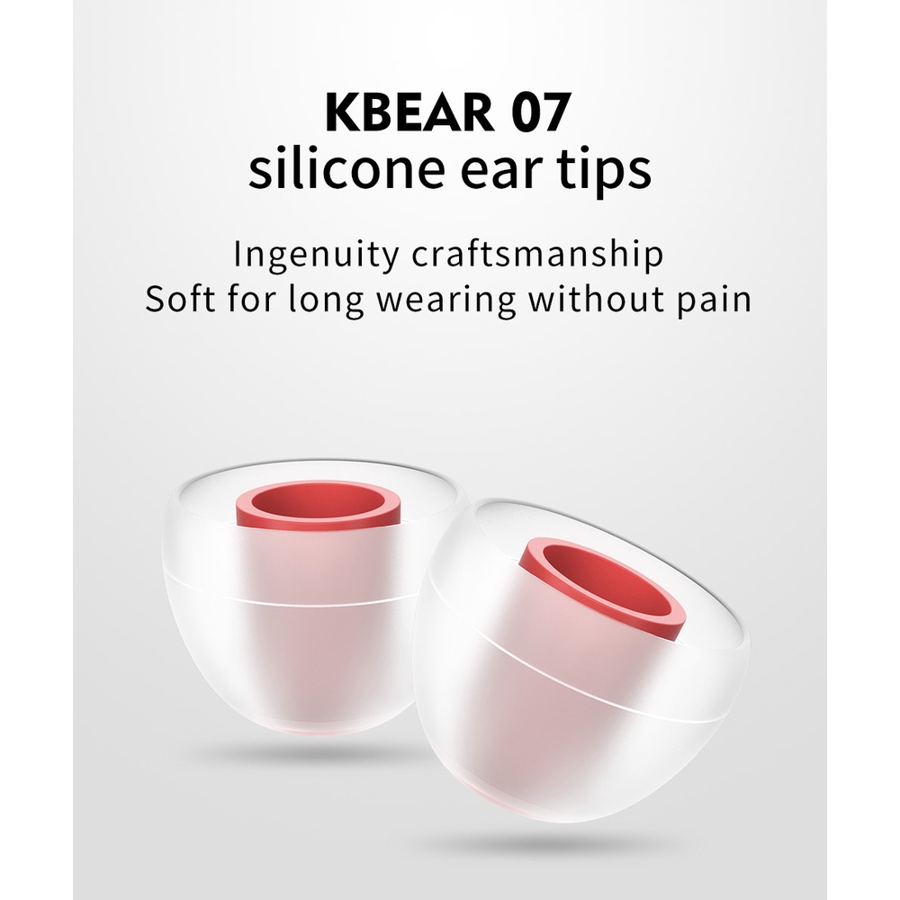 KBEAR 07 Silicone upgraded Eartips 1 pair(2 pcs) 5 pairs(10pcs) earplugs Noise Isolating with S M M- L Size For KBEAR TRI Earphone