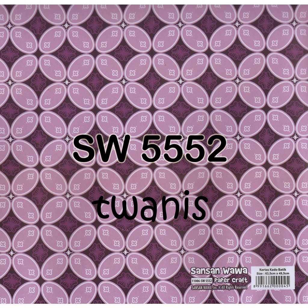 

KERTAS KADO SANWA BUNGKUS HADIAH 5552 ISI 25 LEMBAR BISA CAMPUR MOTIF LAIN MINIMAL 5 LEMBAR PER MOTIF