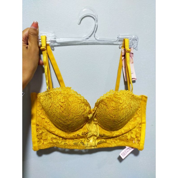 Bra BH Korset Corset Crop Top Wanita Korean Style Push Up Tanpa Kawat