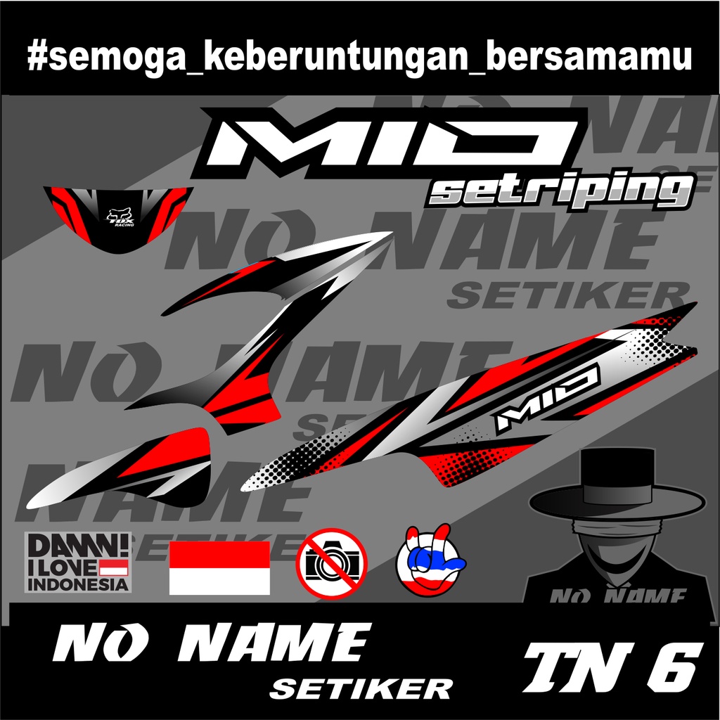 Stiker Striping Mio 110 Smile/Sporty (tn6) 2008 2009 2010 2012 2013 setiker decal mio karbu