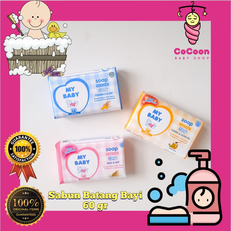 Sabun Batang Bayi / Sabun Mandi Bayi My Baby Mybaby Bar Soap 60 gr 60g