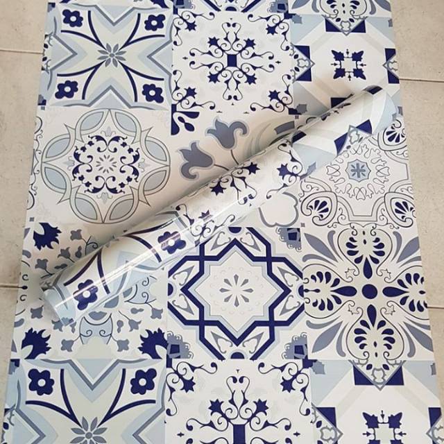 Harga Wallpaper Stiker Dinding 10 Meter Biru Terbaru Mei 2026 | BigGo ...