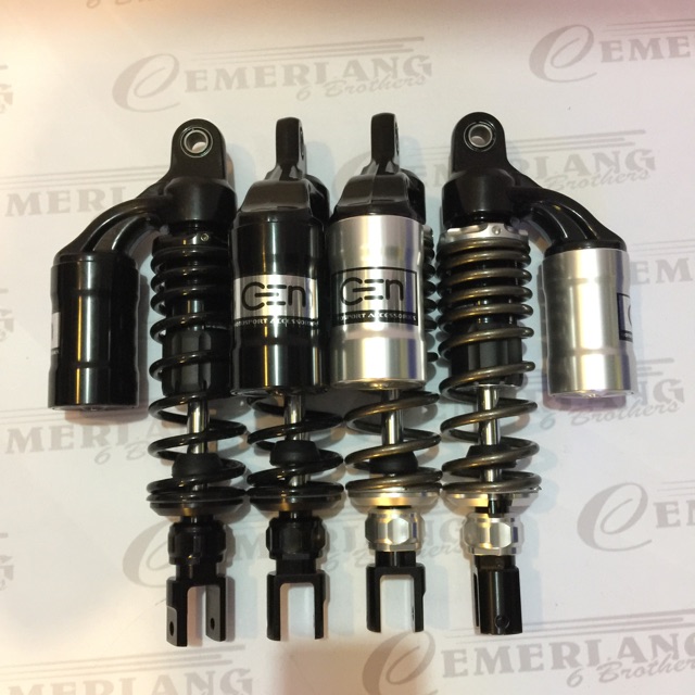 Shockbreaker Shock Belakang Tabung Yamaha Aerox 155 Genesis Century Gen Cen TA25L Silver Dan Black