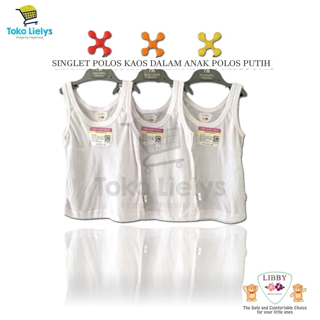 3 PCS LIBBY SINGLET POLOS KAOS DALAM ANAK