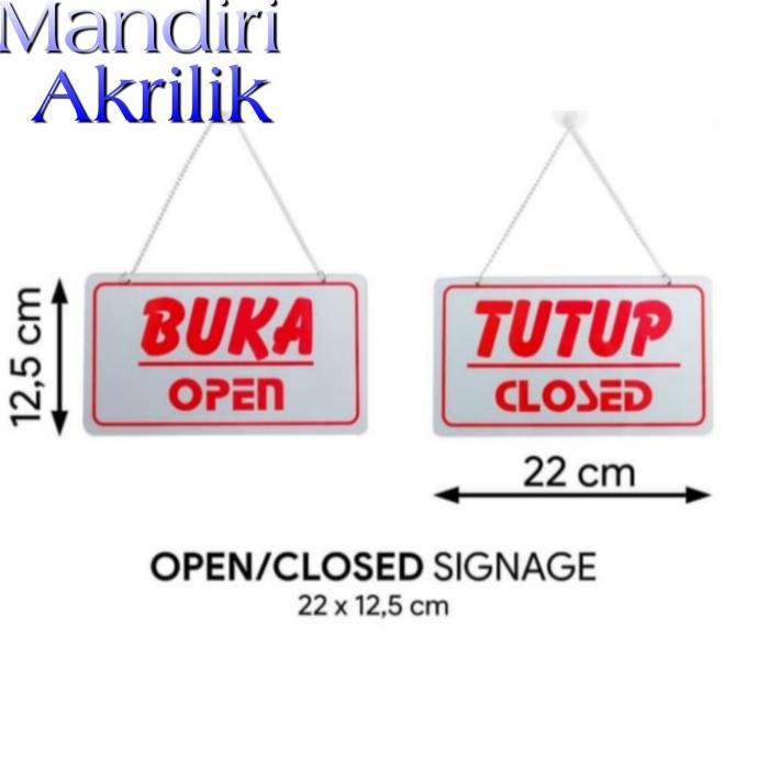 

Office & Stationery | Document Organizer | Sign Open Close Bolak Balik Akrilik Print Uv | Best Seller