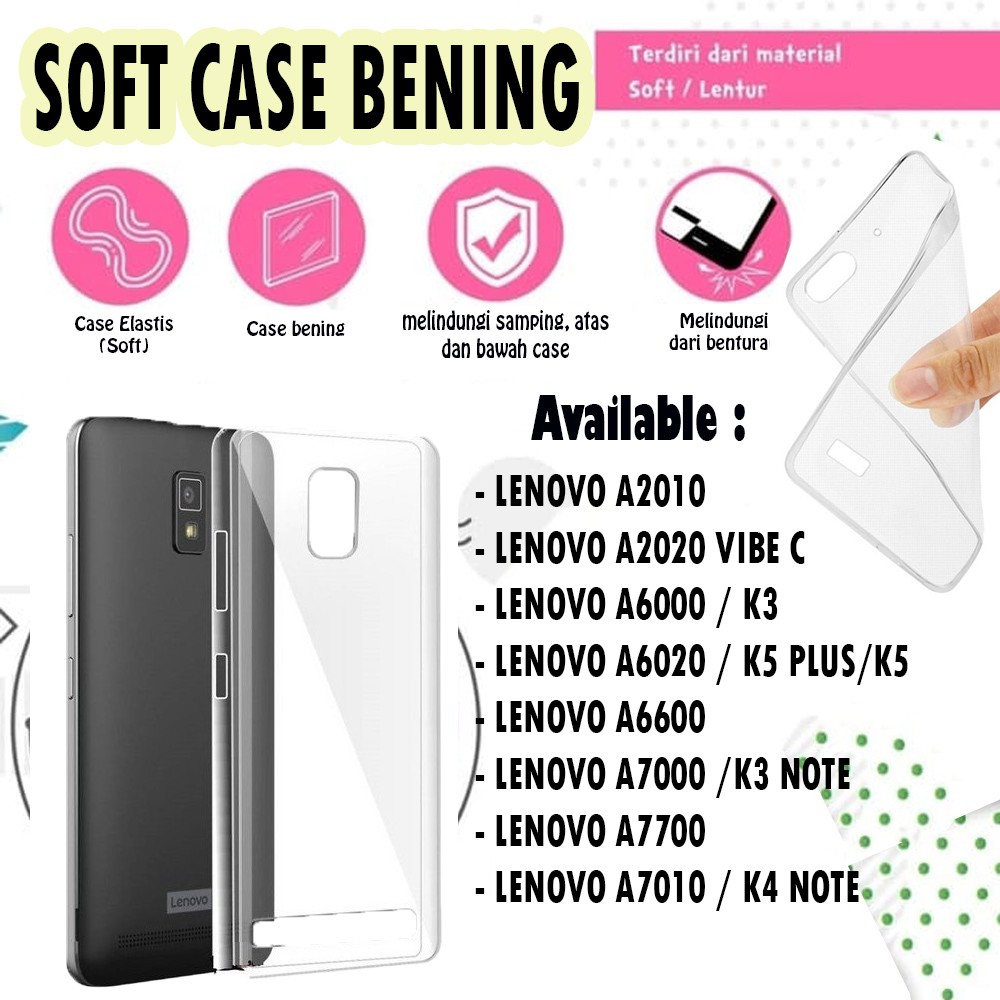 Ultrathin Silikon Case Casing Lenovo A2020 A6000 K5 NOTE A7020 A6600 A7000 A7700 A7010 A1000 A2800 VIVO Y71