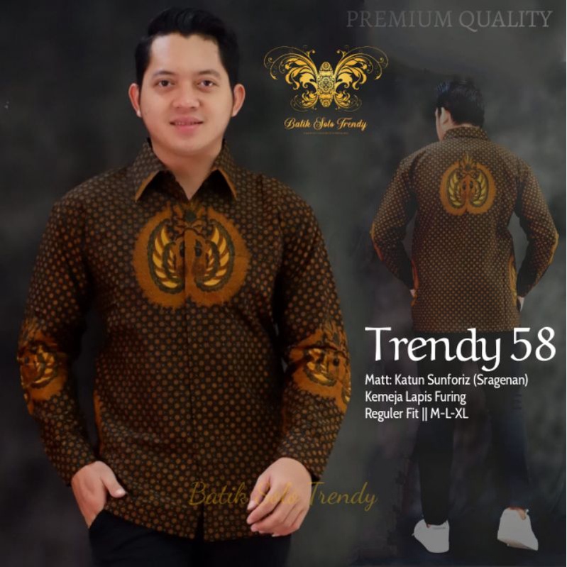 TRENDY 58 KEMEJA PANJANG BATIK TRUNTUM GURDO KAIN HALUS MURAH