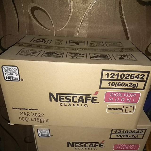 Kopi Nescafe Classic 1 dus (isi 60 renceng)