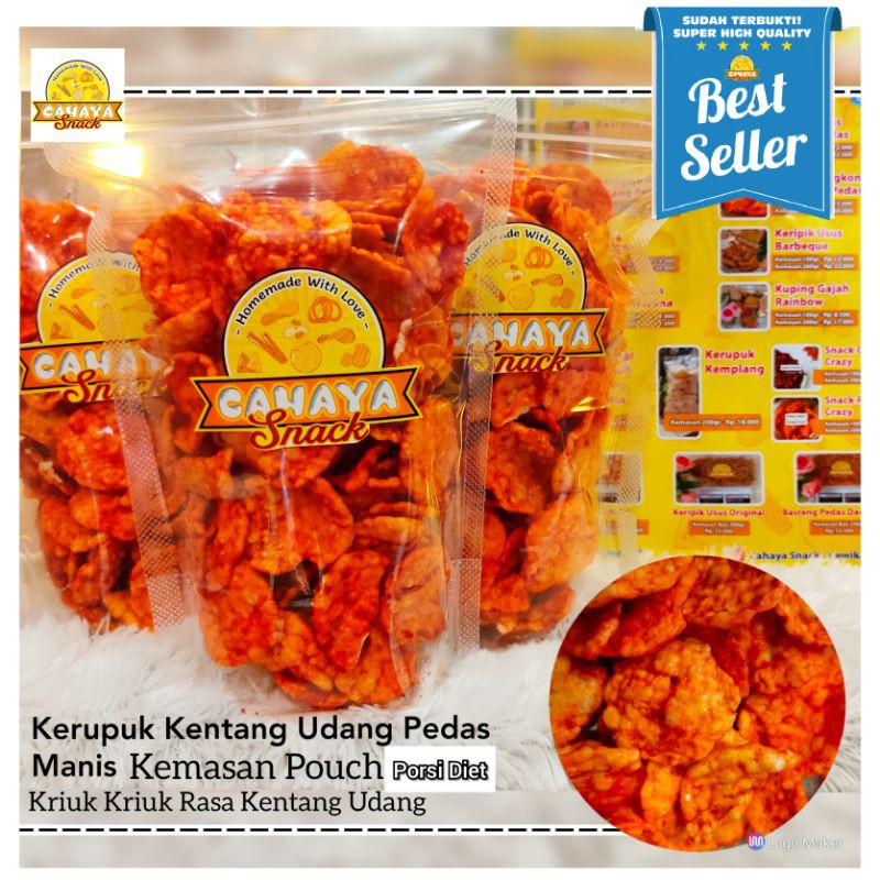 

[TERLARIS]KERUPUK KENTANG UDANG KOIN SUPER 100 GR PEDAS MANIS