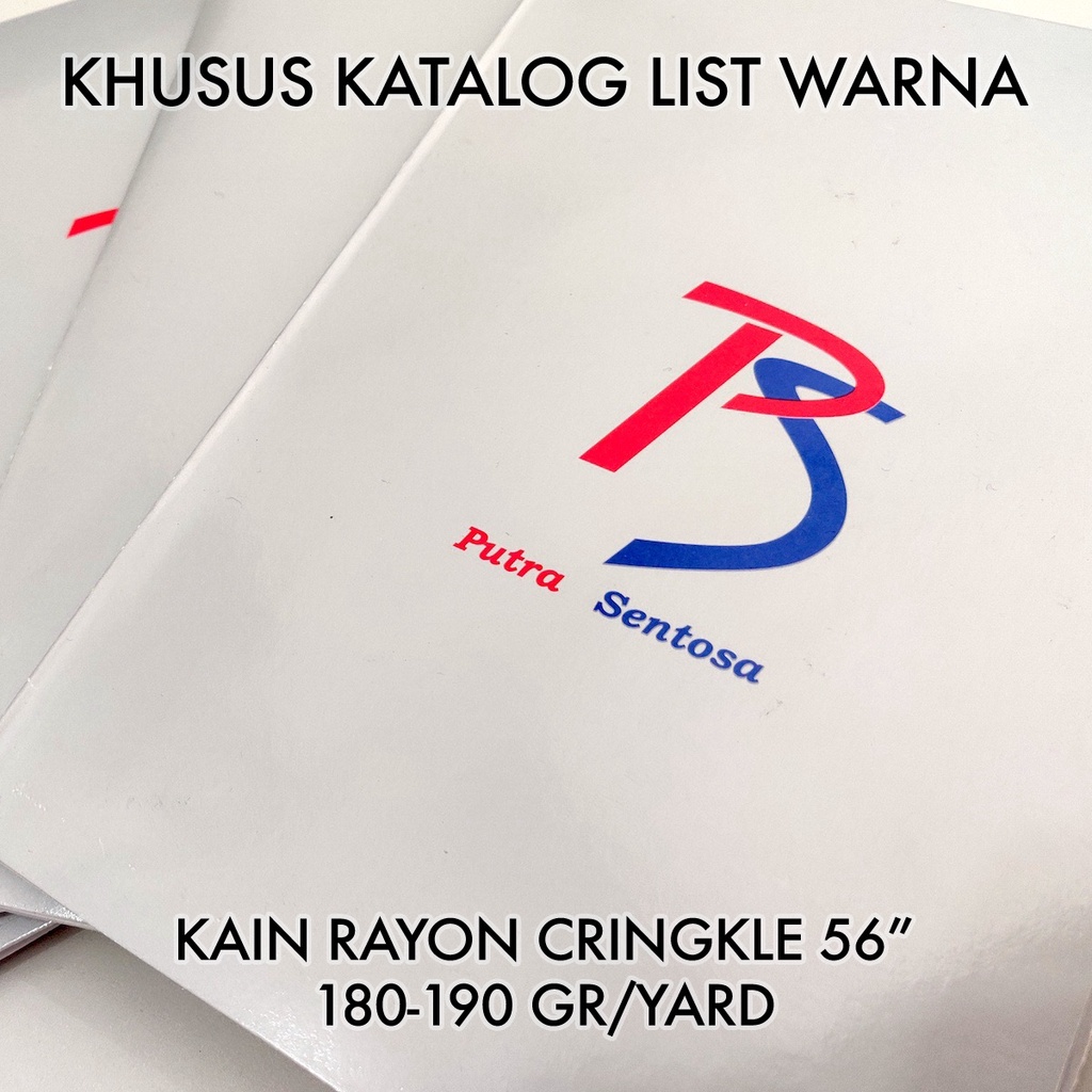 KATALOG BUKU SAMPLE WARNA Kain Rayon Cringkle 56"