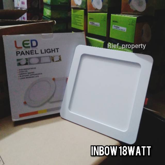 Downlight inbow 18 watt kotak nyala putih