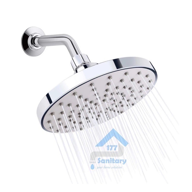 Shower Tembok Bulat 9inch Big Murah 22 Cm H818 - Wall Shower Mandi Plastik Abs Tanam Tembok BIG Y10