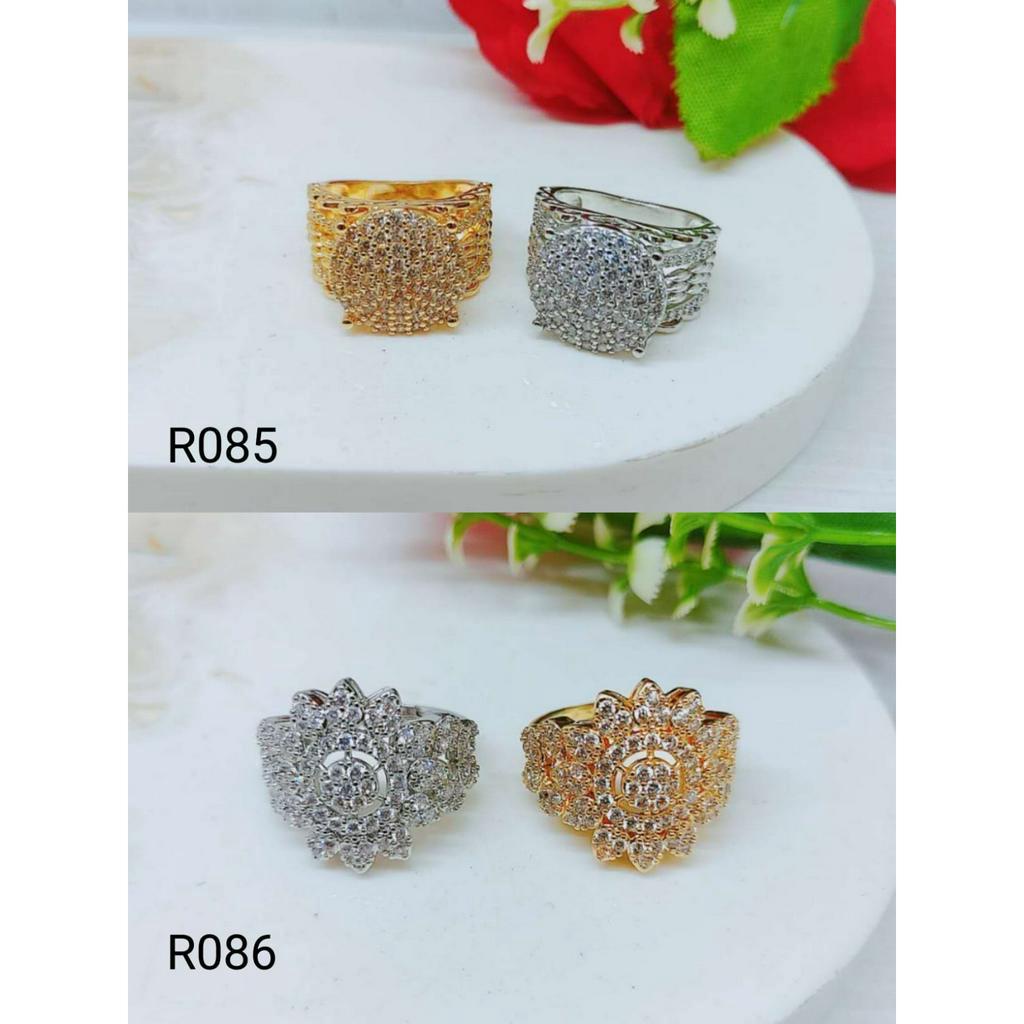 Cincin Mata Full Lapis Emas Perhiasan Fashion R085 R086