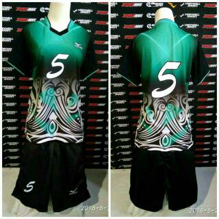 Kostum Voli Cewek Seragam Baju Tim Bola Volly Mizuno Bahan Dryfit Volleyball Wanita Motif Terbaru