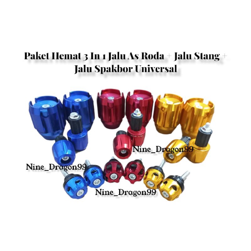 Paket Murah 3 in 1 Jalu As Roda + Jalu Stang + Jalu Spakbor Full CNC Universal