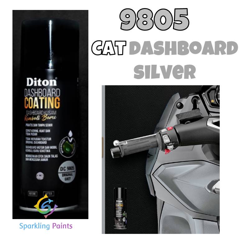 Pilok Diton Dashboard Coating 9805 Original Grey / Dasbor Abu Abu 400ml