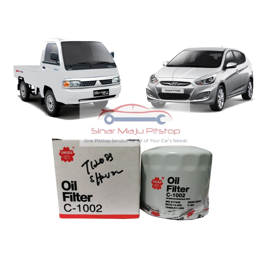 Sakura C-1002 Filter Oli Mobil HYUNDAI AVEGA & HYUNDAI GRAND AVEGA & HYUNDAI ELANTRA Original