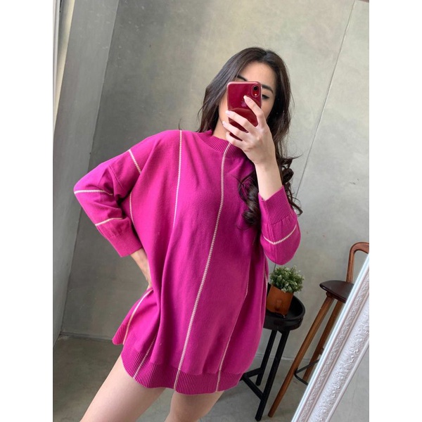 NOONA OVERSIZE TOP - ATASAN KATUN RAJUT WANITA