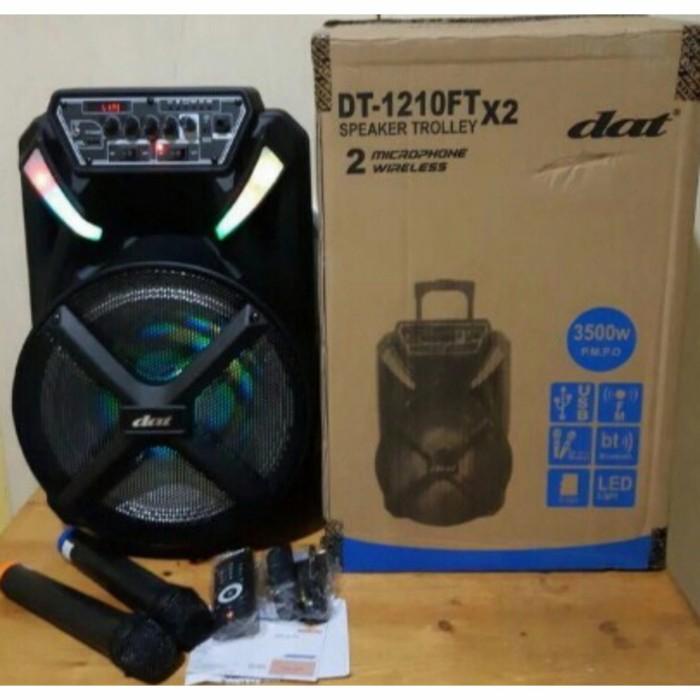 GROSIR SPEAKER TROLLEY DAT DT1210FT X2 PORTABLE DAT DT1210 FT X2 ORIGI