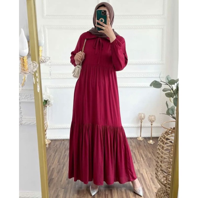 Gamis Rayon Viscose Polos / Malika Dress