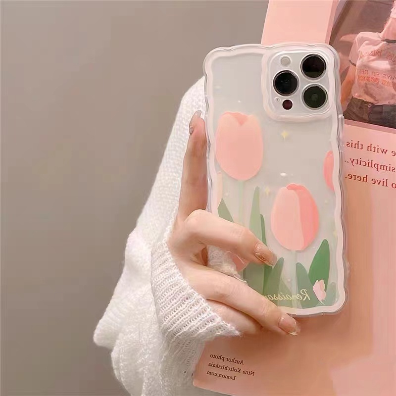 Soft Case Silikon TPU Transparan Motif Bunga Untuk IPhone 13 12 Mini 11 Pro X XR XS Max SE 2020 6 6S 7 8 Plus