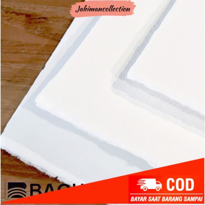 

✨ BISA COD ✨ BAOHONG ARTISTS WATERCOLOR PAPER SHEET 56x76CM DECKLED EDGES - Cold Press