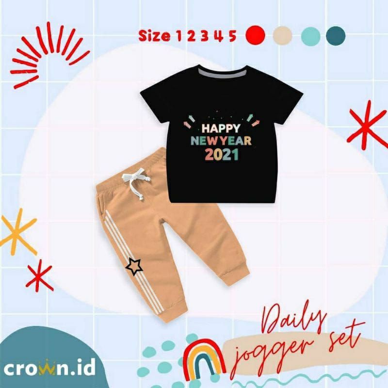 Setelan daily jogger crown.id