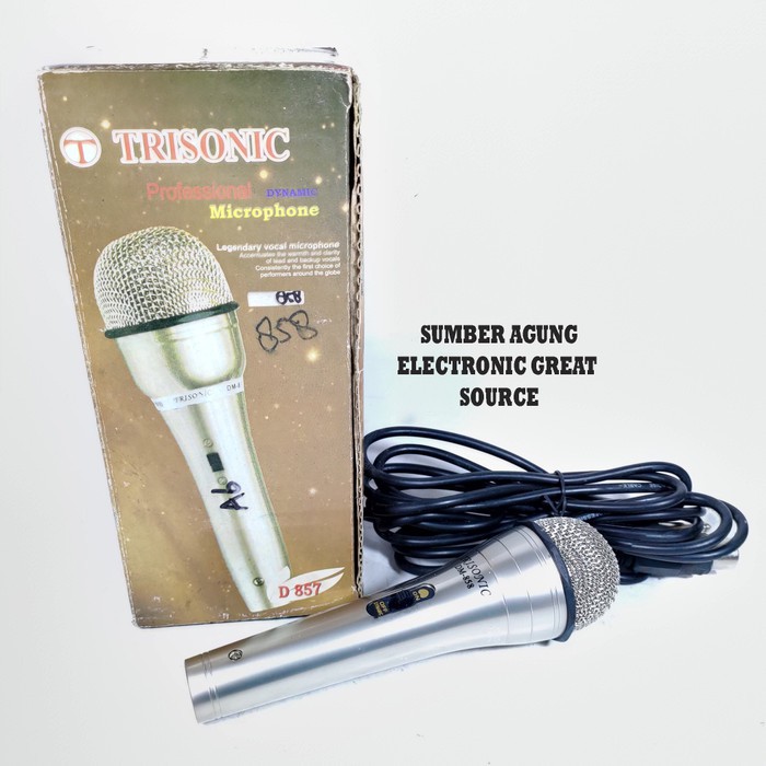 Mic Trisonic Menyanyi Pidato Professional Dynamic Microphone 858 Mik