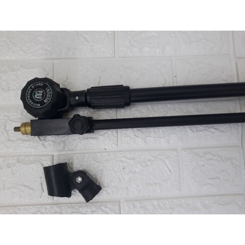 Stand Mic Maruni Panjang Hitam +Holder Mic