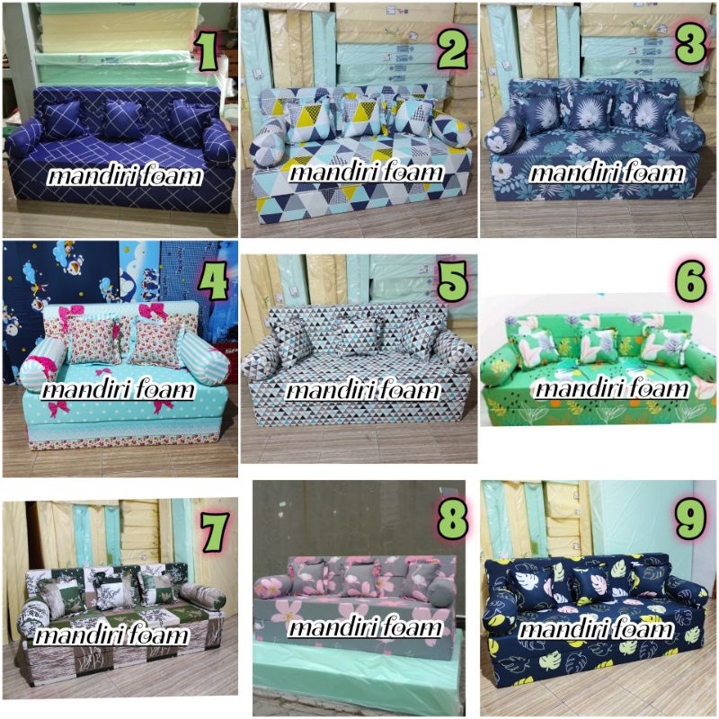 Sarung SofaBed Inoac Bahan Nikita dan Star tebal 20cm Cover Sofa bed Sarung Sofa