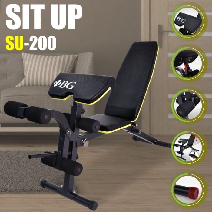Sit Up Bench Model Su 200 Black - Alat Sit Up