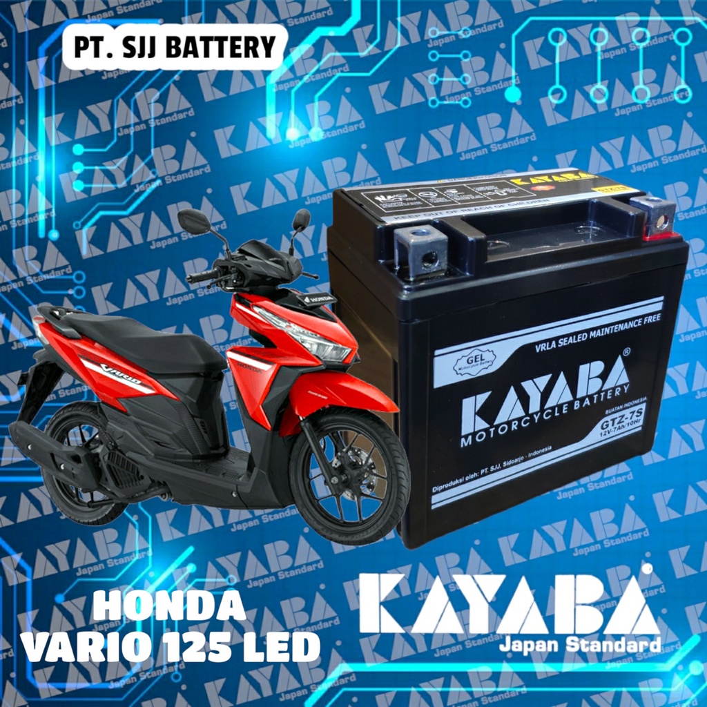 AKI MURAH TERBAIK KAYABA GTZ7S ACCU KERING MOTOR SATRIA FU CBR 150R SCOOPY Fi VARIO LED 125 VARIO 15