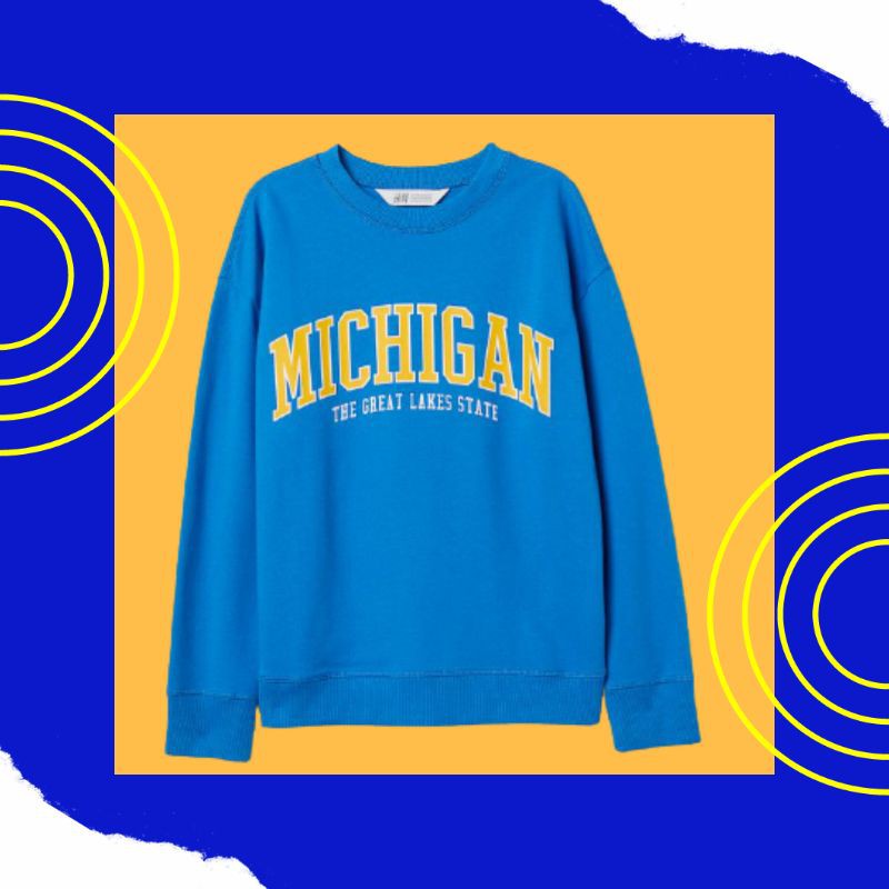 Crewneck H&M Michigan Blue
