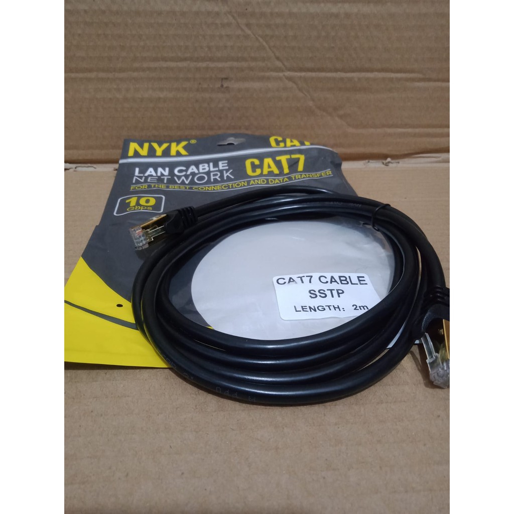 NYK Kabel LAN Cat7 RJ45 2Meter SSTP 10Gbps   -Kabel internet cat7 2m