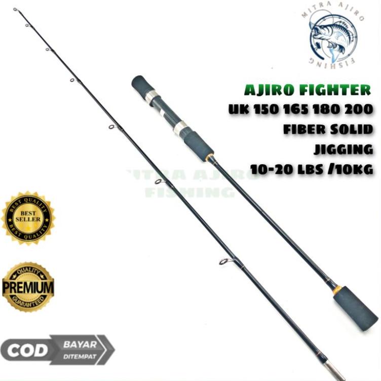 joran pancing galatama jigging drag 12 kilo kaku murah kuat kaku fiber solid ajiro redbass nawasena 