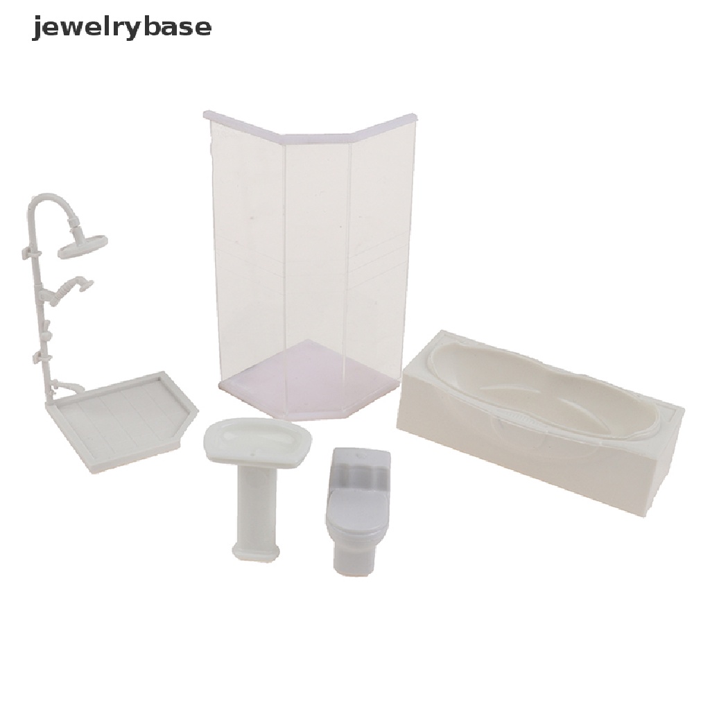 (jewelrybase) Mainan Miniatur Bathtub / Wastafel / Toilet / Kamar Mandi Skala 1: 25 Untuk Aksesoris Rumah Boneka