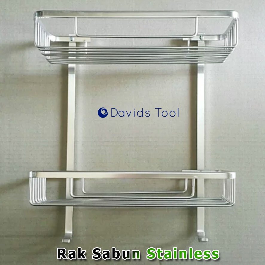 Rak Sabun Kamar Mandi Wc Tempat Susun Dinding Stainless